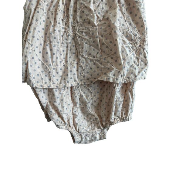 Piccino Piccina Girls 12M Pink and Gray Polka Dot Sleeveless Cotton One Piece - Picture 5 of 11